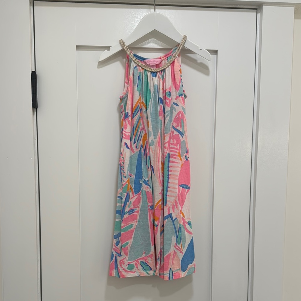 Girls Lilly Pulitzer Size XS (2-3) ALYSSA Maxi DRESS Multi Out to Sea BOATS